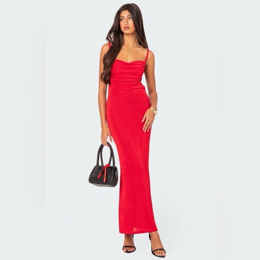EDIKTED CLEO OPEN BACK MAXI DRESS View 4